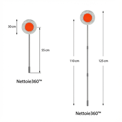 Nettoie360™ Mop - Jusqu'au plafond, dans chaque recoin