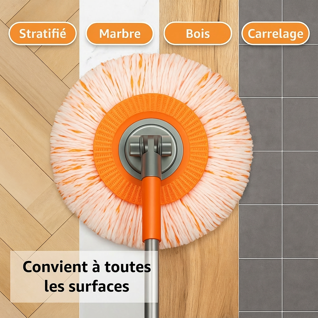 Nettoie360™ Mop - Jusqu'au plafond, dans chaque recoin