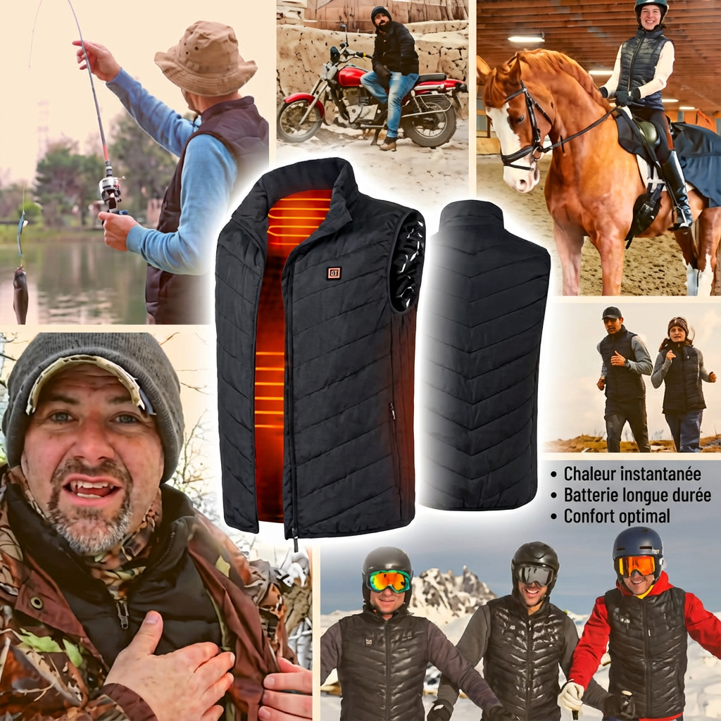 Thermoguard™ – Gilet unisexe chauffant et imperméable